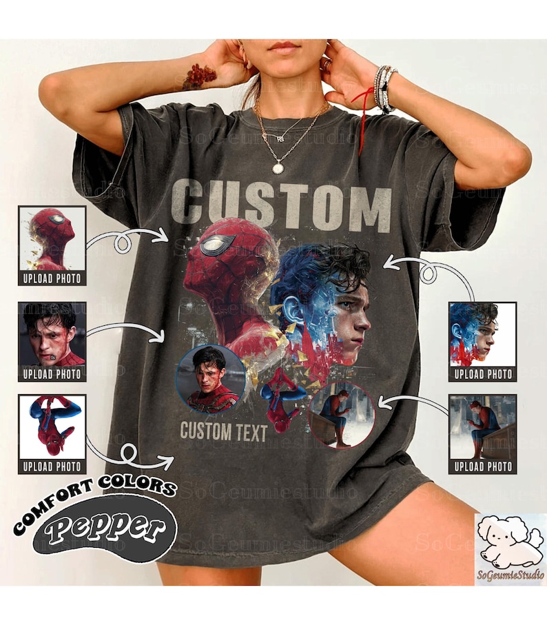 Spider Cat Shirt, Boys Spiderman T-Shirt, Kids Superhero Tee,World Spiderverse Sweatshirt,land Spiderman Fandom Crewneck image 1