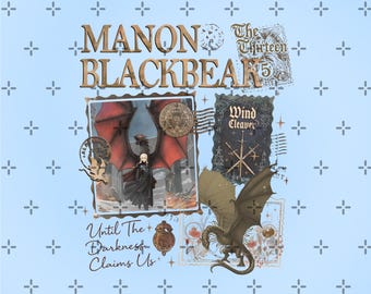 Manon Blackbeak We Are Thirteen png, We Are The Thirteen png, The Darkness Claim Us png, troon van glas png, cadeau fan SJM png, leesgrage png
