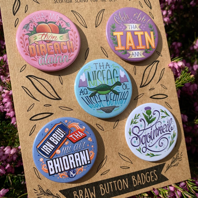 Scots Gaelic Duolingo Button Badges Etsy UK