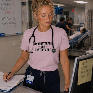 Understaffed But Unstoppable Shirt, Funny Nurse Shirt, RN Gift, Registered Nurse Tee, Healthcare Worker Shirt, Nurse Appreciation Gift
