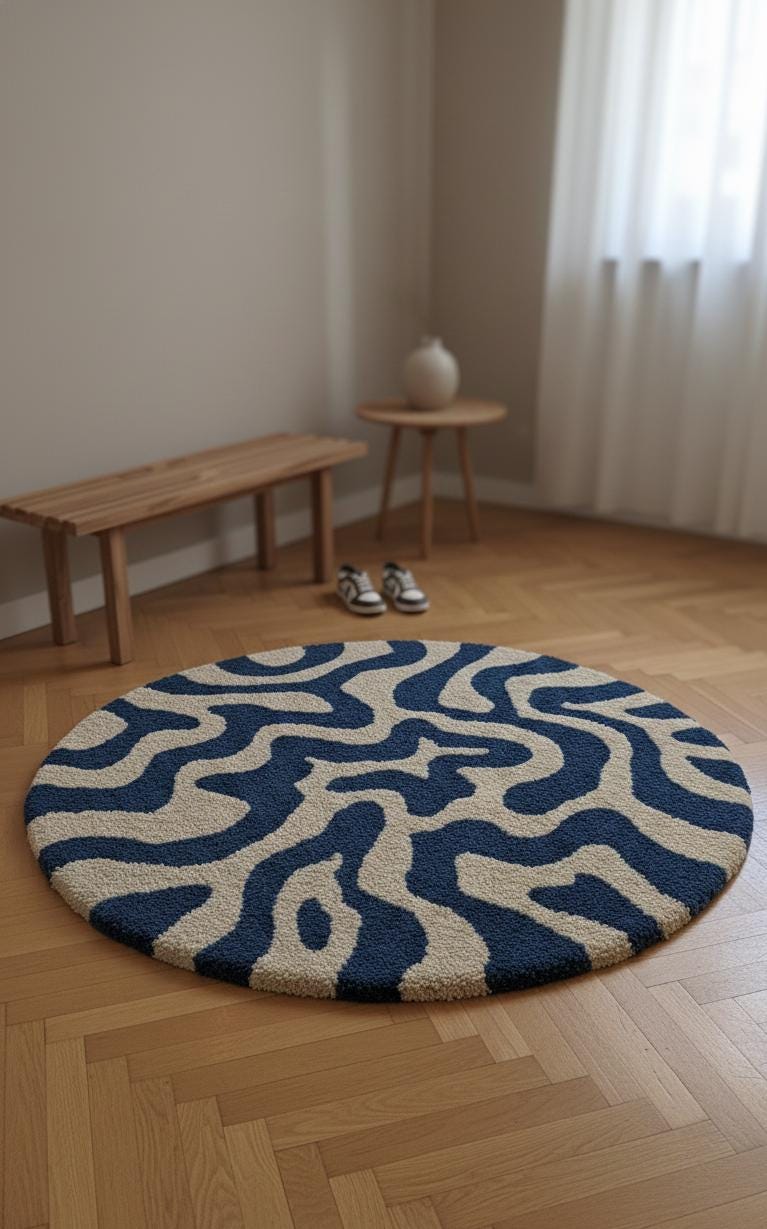 Circular Blue Rugs - Etsy