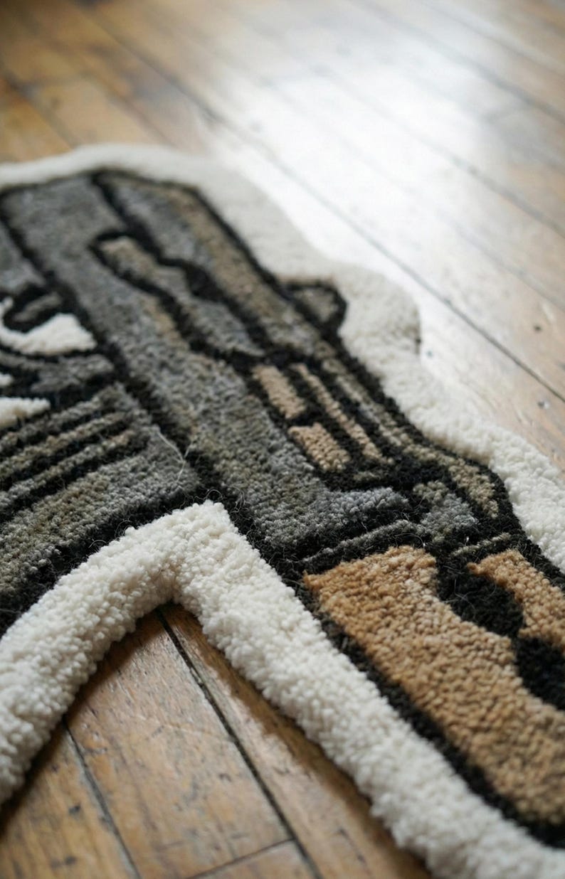 Hand-tufted “draco” Inspired Plush Floor Mat Ultra-soft Statement Rug ...