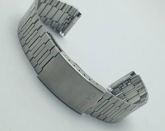 Brazalete de repuesto para reloj Casio B-644L de acero inoxidable vintage para hombre, de 19 mm.