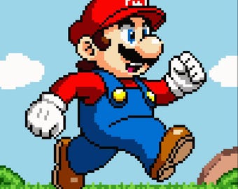 Super Mario Cross Stitch Pattern • Retro Pixel Art (PDF Download)