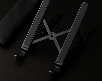 Verstelbare laptopstandaard – ergonomische plastic verhoging, thuiskantoor