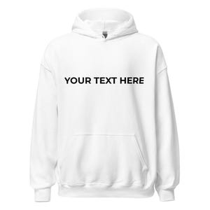 Custom Text Unisex Hoodie – Personalized Gildan Sweatshirt