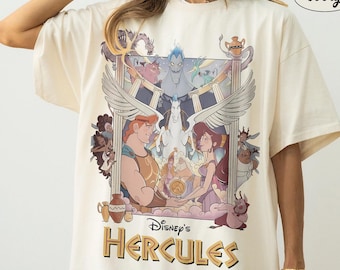 Camiseta vintage de las Musas de Hércules de Disney, camiseta retro de los 90 de la gira mundial Comfort Colors, viaje familiar a juego a Magic Kingdom Disneyland