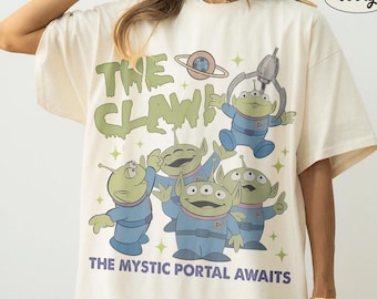 Camiseta Toy Story Pizza Planet Comfort Colors, camiseta vintage Alien The Claw, conjunto familiar retro Pixar Fest para vacaciones grupales 2026