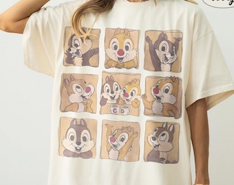 Comfort Colors Retro Chip n Dale Shirt, Double Trouble Disney Family Matching Tee, Vintage Animal Kingdom Disneyland Vacation Trip Gift 2026