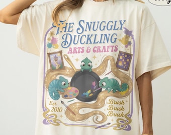 Camiseta Comfort Colors de Rapunzel de Enredados, Camiseta vintage de Pascal de El Patito Acogedor, Regalo de vacaciones familiares a juego con princesas para Disneyland 2026