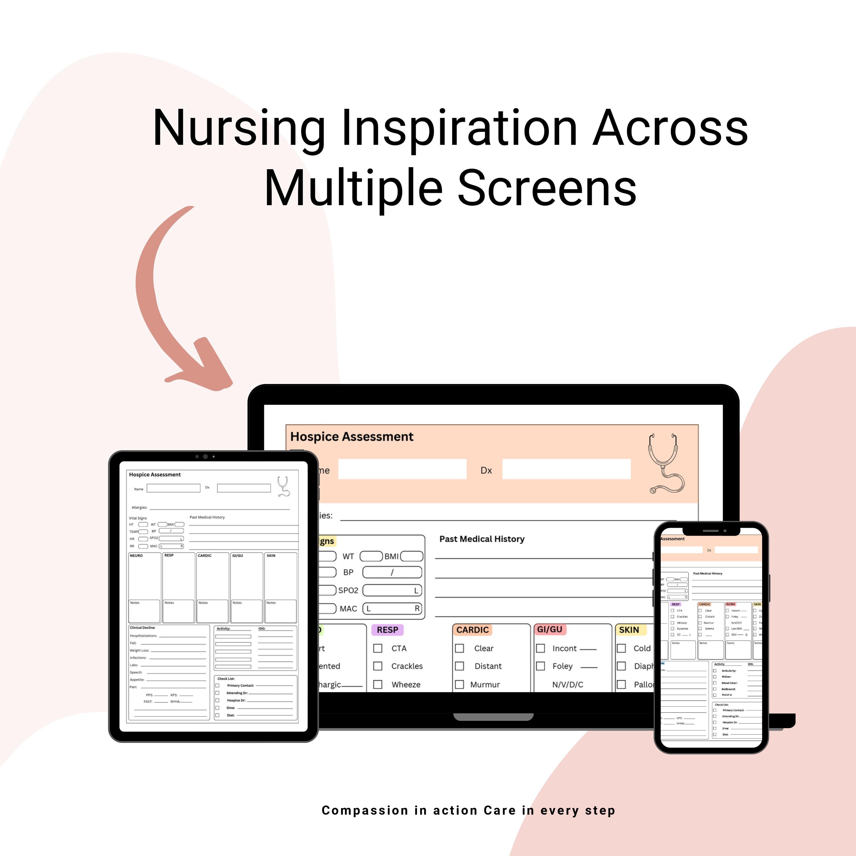 Hospice Nurse Assessment Sheet | RN Visit Form (PDF, Canva Edit) - Etsy