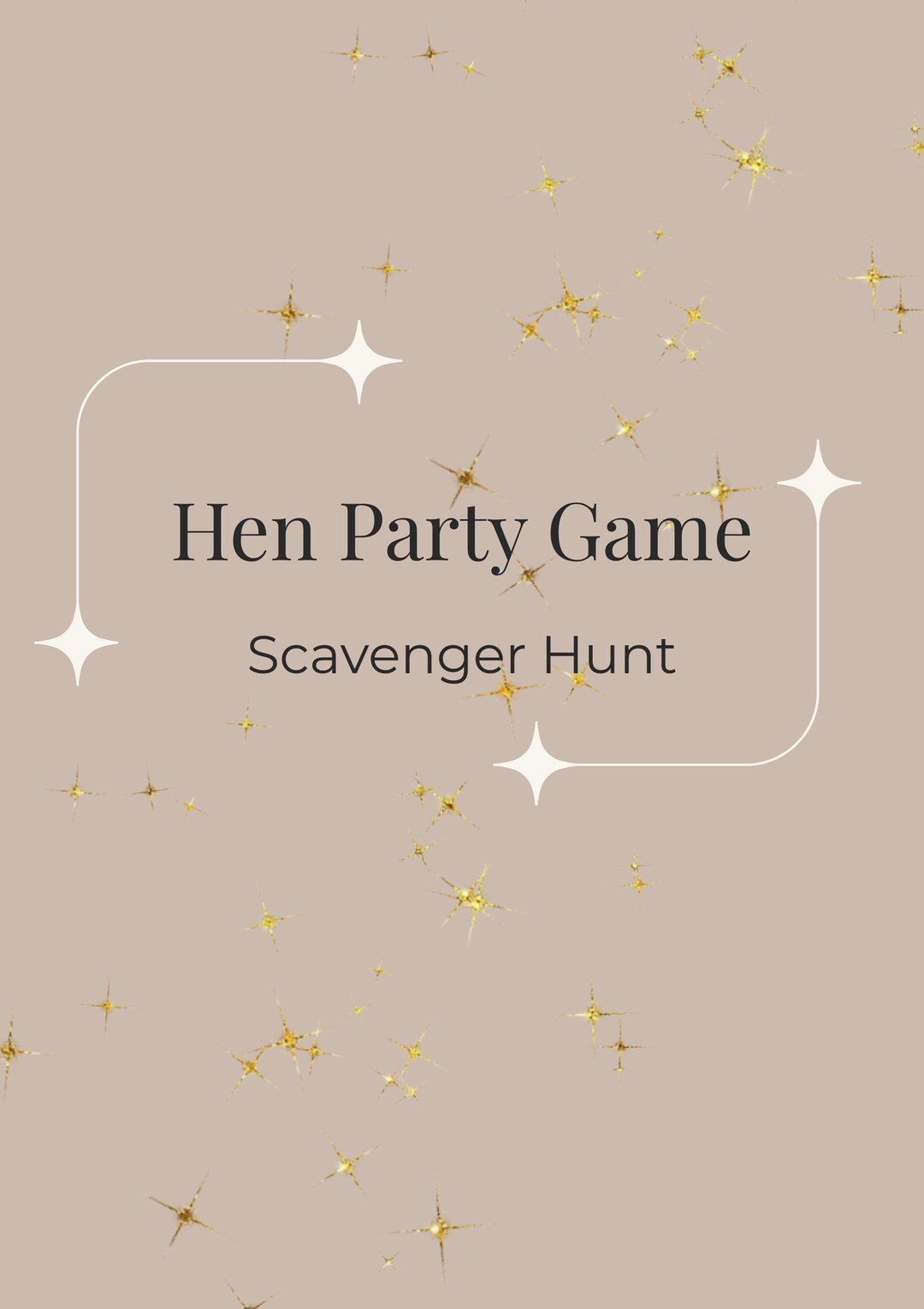 Hen Party Scavenger Hunt Printable Fun Hen Do Game Instant Download — free download