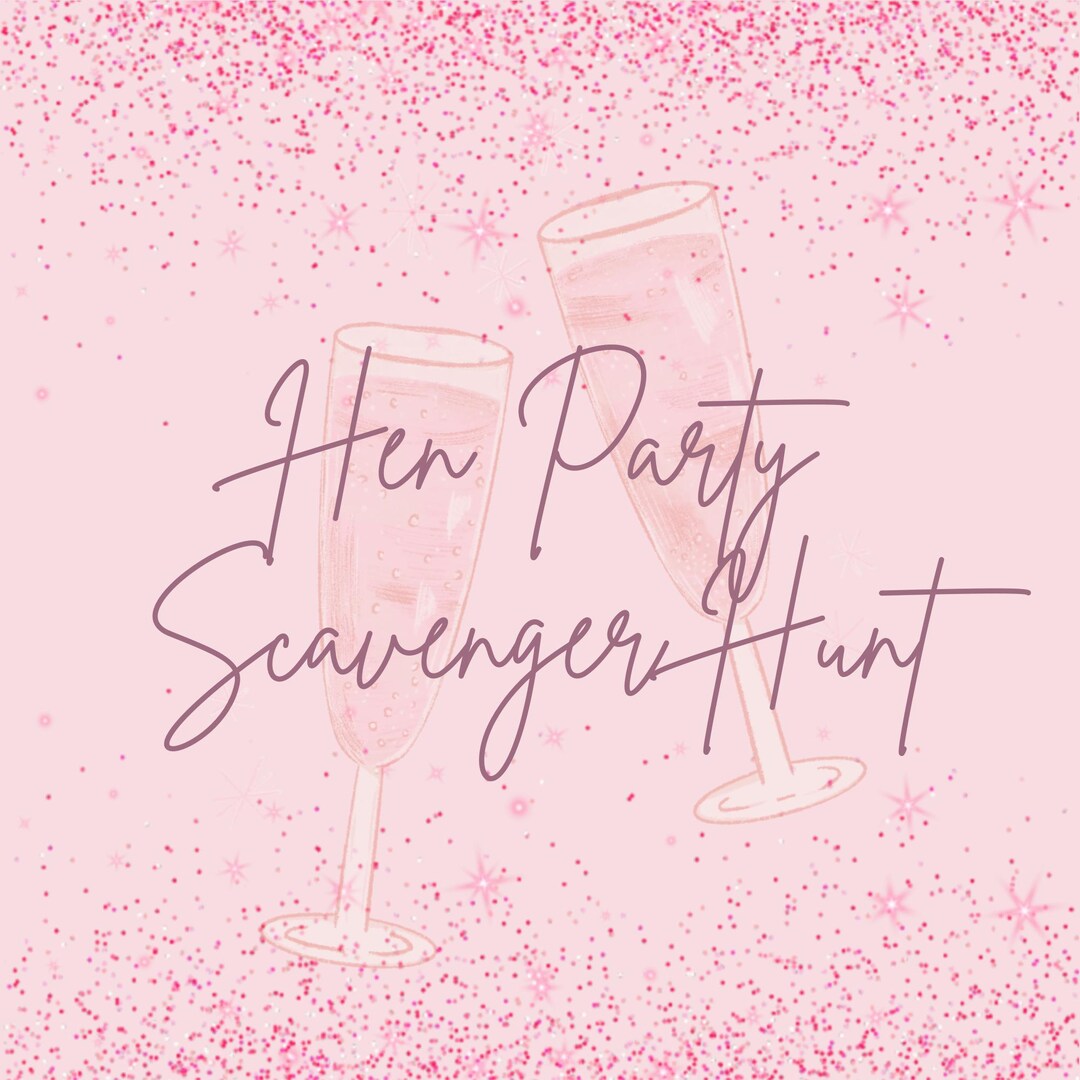 Pink Hen Party Scavenger Hunt Bachelorette Game (instant Download PDF — free download