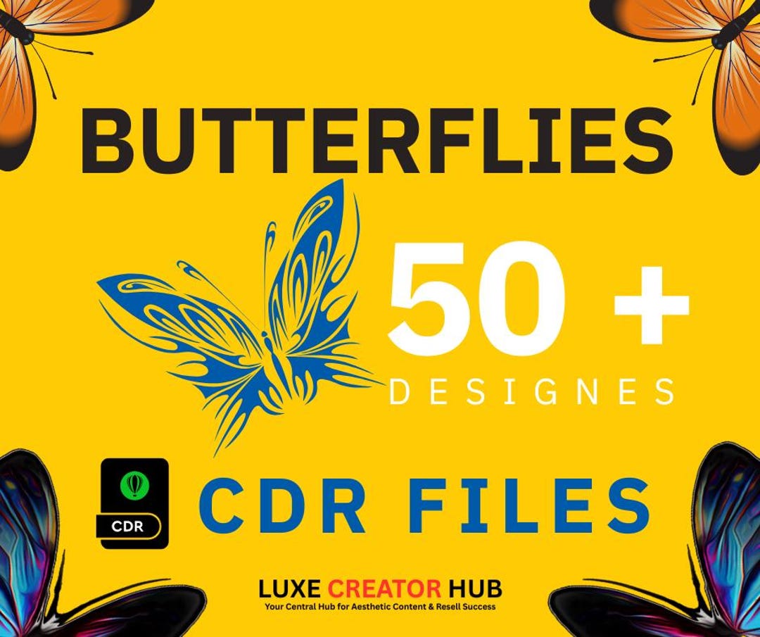 Butterfly Clipart Bundle | 50 Unique Designs (CDR Files) - Etsy