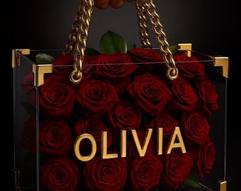 Personalized Acrylic Flower Bag
