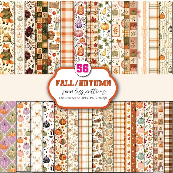 Fall digital paper png,Fall png,Autumn Seamless Pattern,Thanksgiving digital paper,all Harvest Digital Paper,Digital paper png,