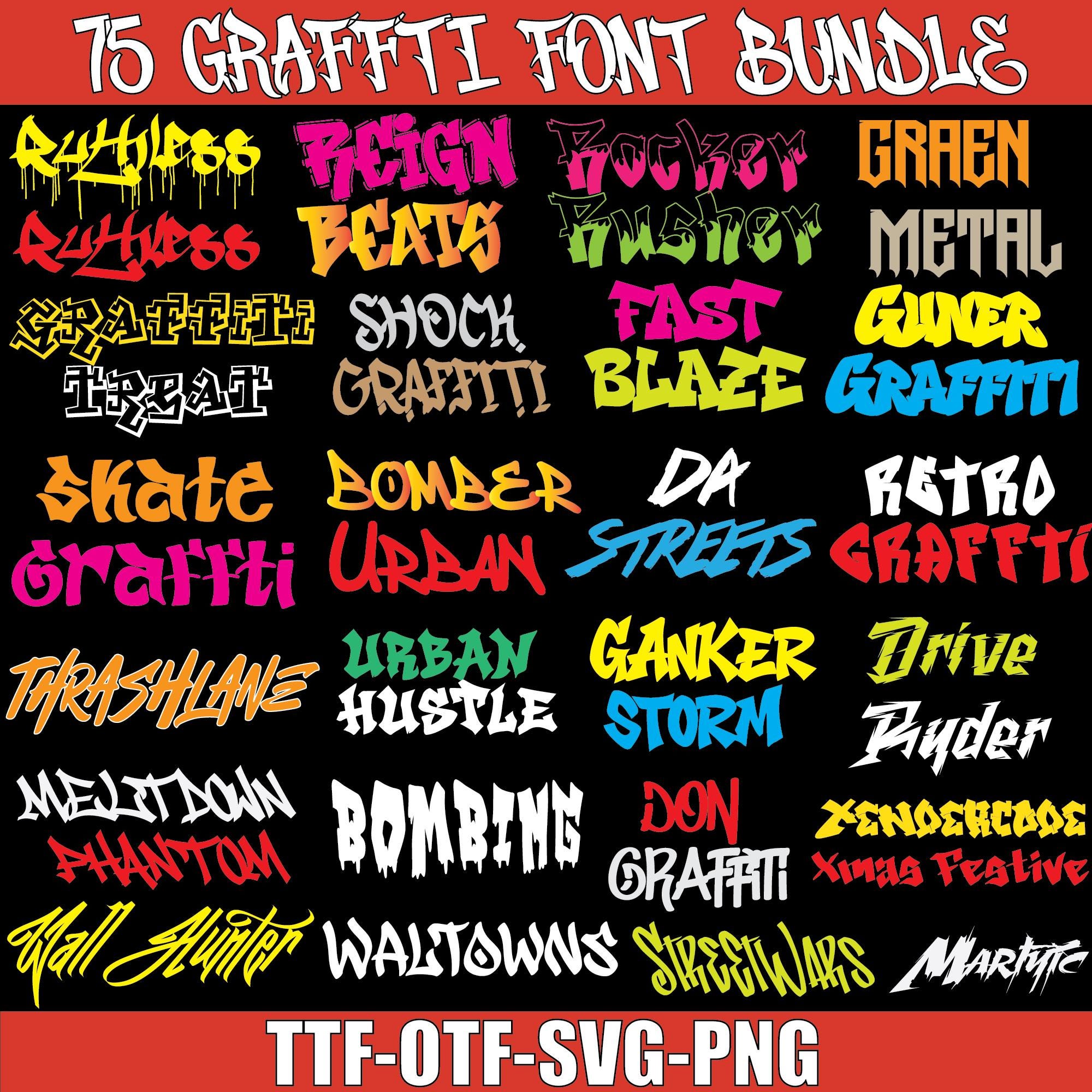 Graffiti font - Etsy 日本