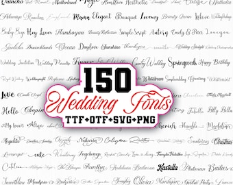 Carattere per matrimoni, Carattere definitivo, Caratteri a forma di cuore, Carattere scritto a mano, Caratteri calligrafici, Carattere corsivo, Caratteri per Procreate, Caratteri stravaganti, Download digitale