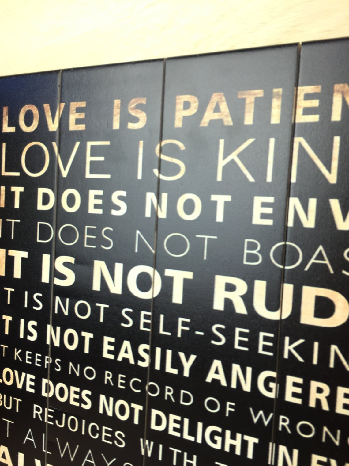 Love is Patient Wood Wall Art Scripture Art Wood Sign Wedding Etsy