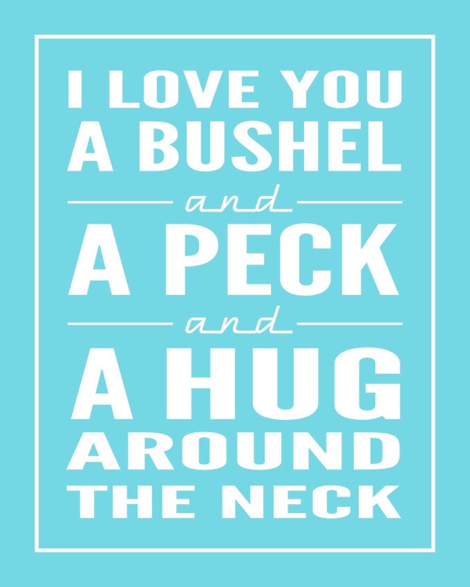 I Love You a Bushel and a Peck Song Lyrics Broadway Musical | Etsy