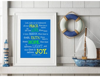 Saint Francis Prayer Giclee Print, Nursery Decor