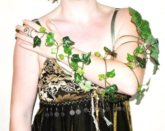 Ivy vine long whole arm cuff wrap costume accessory