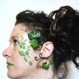 Orejera de hojas verdes, accesorios de disfraz de hiedra venenosa, madre naturaleza, hada del bosque