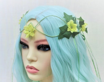 Ivy headdress flower crown green leaves wreath halo fairy costume cosplay
