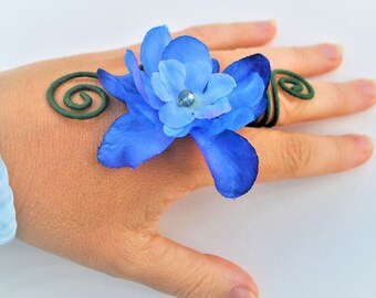 Blue flower Ring Fairy Costume Mother Nature Eve Bridesmaids