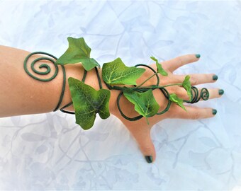 Ivy arm cuff wrap, woodland fairy, mother nature, poison ivy costume accessories