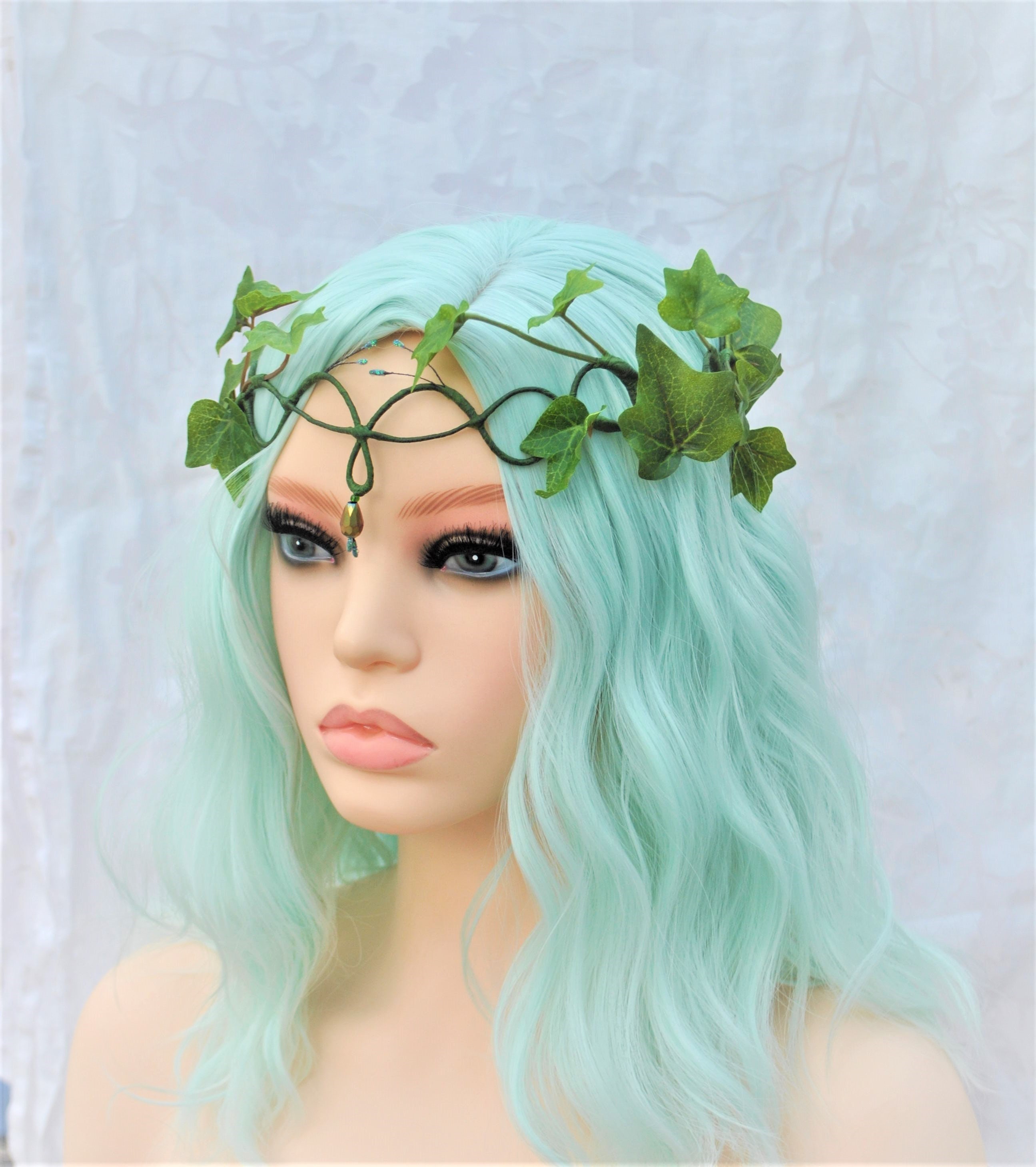 Poison Ivy Green Ivy Leaves Headdress Halo Crown Woodland Etsy Australia