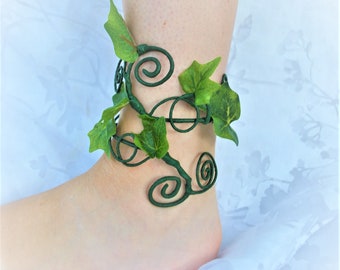 Green ivy ankle cuff wrap costume accessory