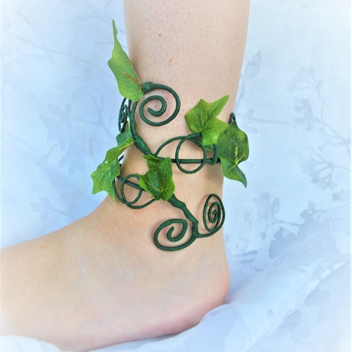 Poison Ivy Slim Hand Cuff Wrap Slave Bracelet Woodland Fairy - Etsy