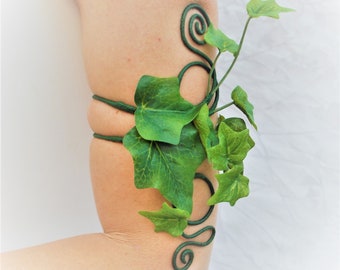 Green Ivy vine upper arm cuff wrap costume accessory