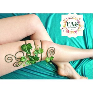 Green Ivy leg cuff wrap costume accessories