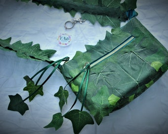 Green leaves handbag poison ivy woodland fairy forest tree people halloween costume cosplay event