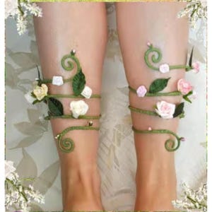 Manchette de jambe Flower Vine - Tour de cheville en costume de fée