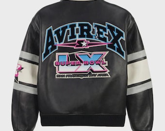 Chaqueta de piel de cordero Avirex x Starter Super Bowl LX / Chaqueta bomber NFL 2026