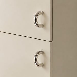 Titanium Silver Cabinet Pull, U-Shape Handle For Furniture