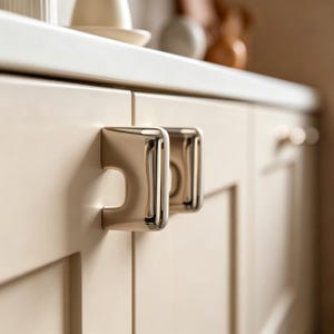 Titaniumzilveren kleine handgreep, messing ladehandvat, minimalistisch meubelbeslag