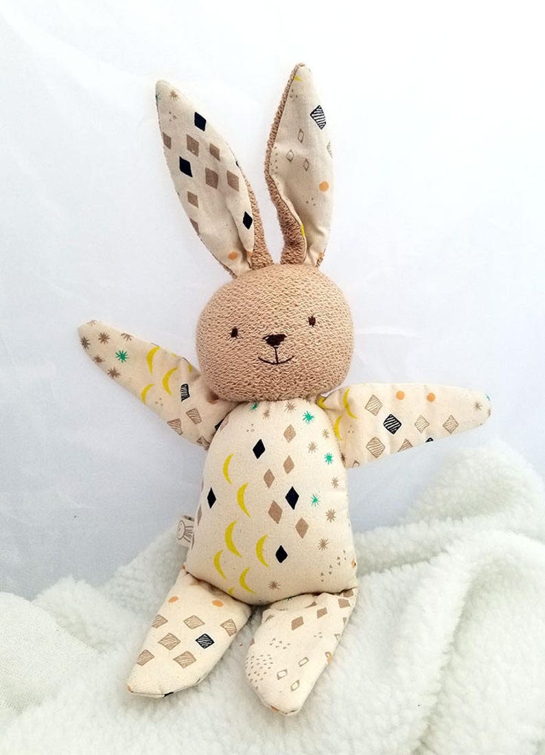 easy stuffed animal sewing pattern, cat, bunny, bear, soft toy plushie pattern, PDF instant download, A4 or letter, English image 4