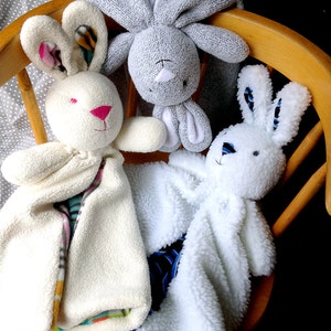 Bunny Lovey Babyfilt, sömnadsmönster för säkerhetsfilt, PDF, A4 eller letter, engelska bild 5