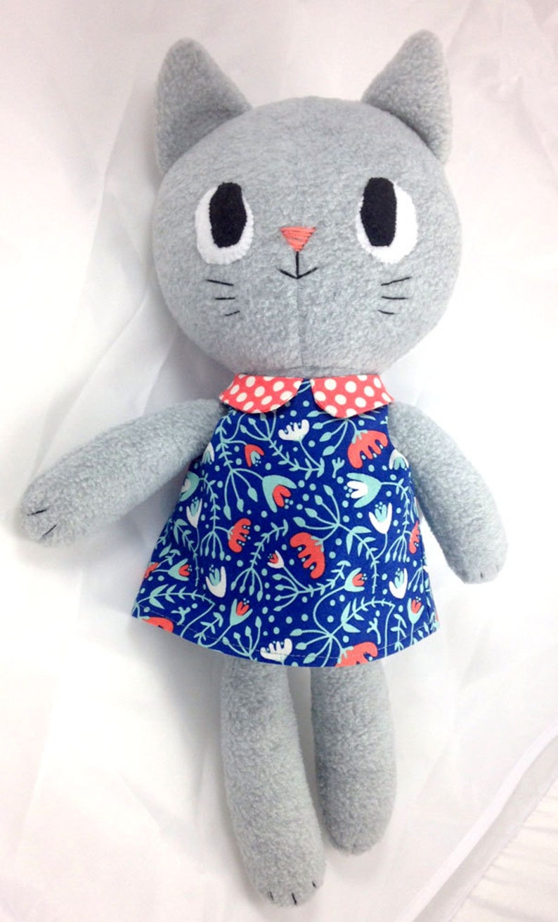 Kitty Kitten cat rag doll sewing pattern, soft toy plushie pattern, PDF instant download, A4 or letter, English image 4
