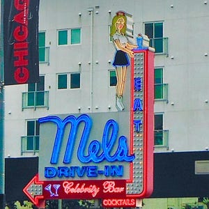 Mel&#39;s Drive in / Los Angeles established 76 years ago / Neon signs / Landmark photography LA CA