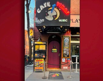 Cafe Wha Neon sign / Downtown Manhattan club since 1959 / NYC Photography