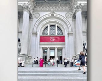 The Metropolitan Museum of Art Steps / The MET Red Sign / New York City Photography