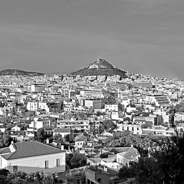 Athen Griechenland / Europa / Schwarzweiß-Landschaftsfoto