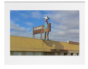 Cowboy Bar / Cheyenne Wyoming / Vintage Neon sign / Western Travel photography
