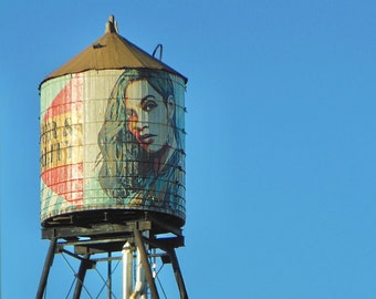 NYC Water Tower / Graffiti Girl / NYC Photograph