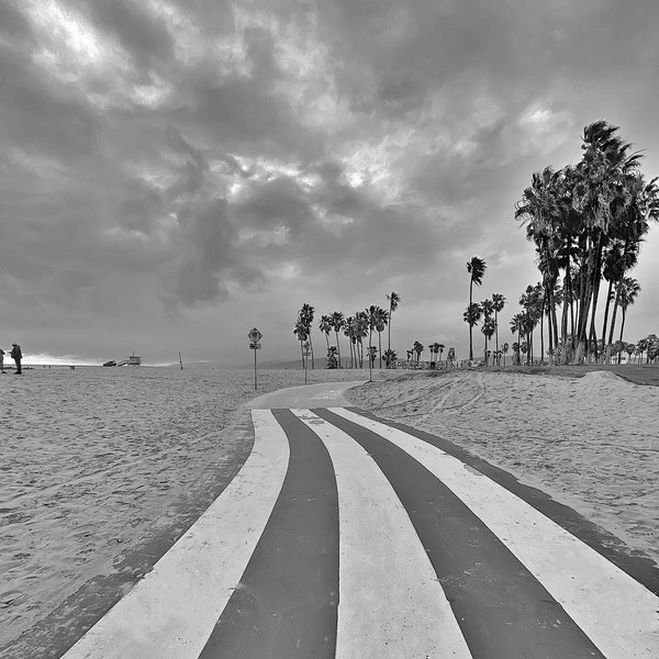 Venezianer Strand Los Angeles / Boardwalk / HdR Photo in B&W